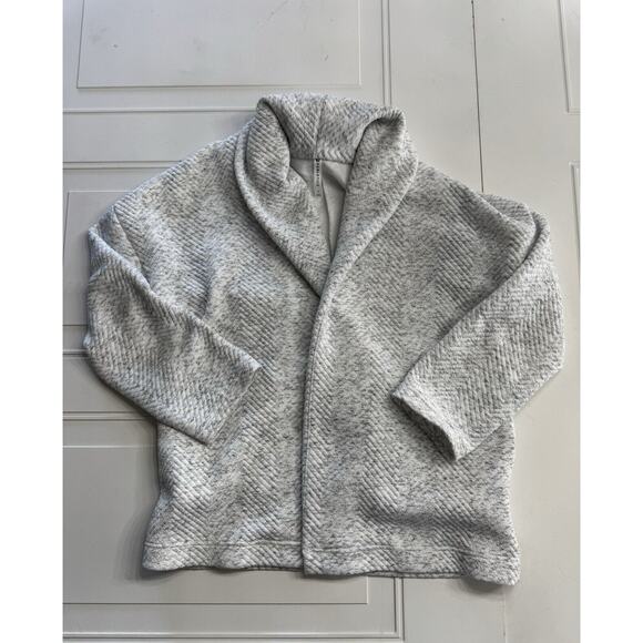Fabletics Sweaters - Fabletics Quilted Cardigan Oversized Size S Open Front Sweater Gray Herringbone